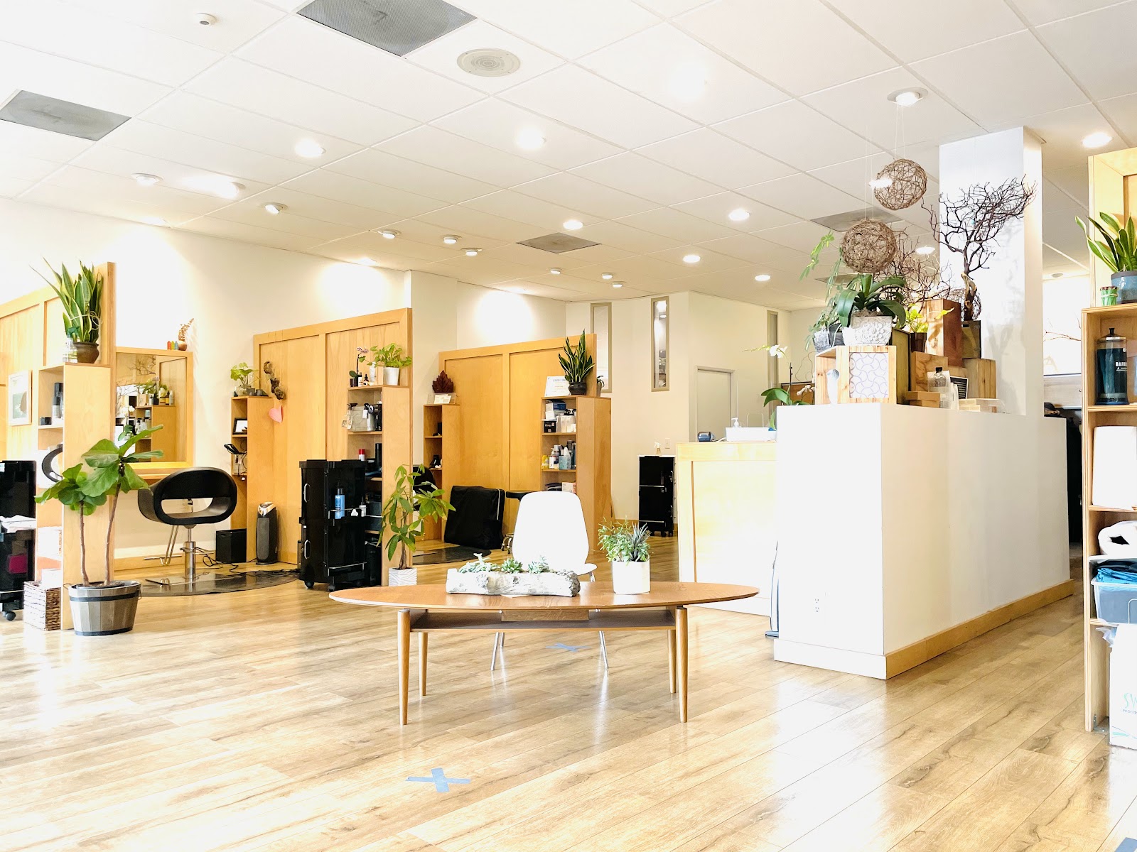 Detail from the Loops Hair Studio space